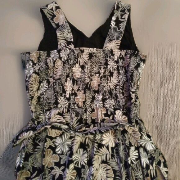 J. Jill Wearever Collection Size 1X Floral Jumpsuit Pockets Flare Legs NEW $149 - Picture 6 of 13